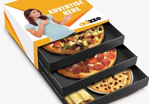 How to advertise on pizza boxes?