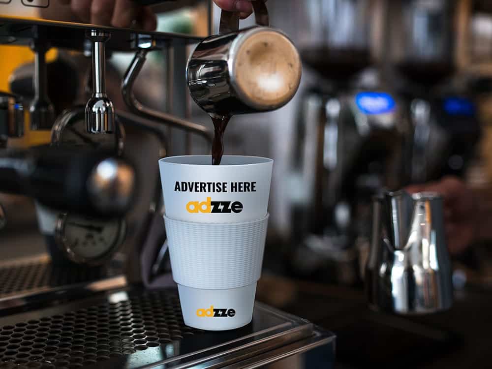 Coffee sleeve advertising