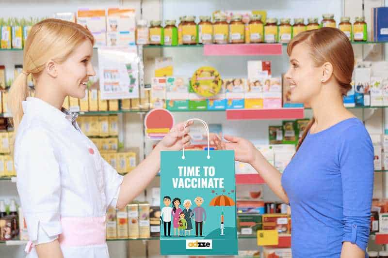 Pharmacy Bag Advertising at Kroger stores