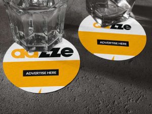 adzze's bar coaster advertising
