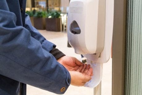 hand sanitizer dispense