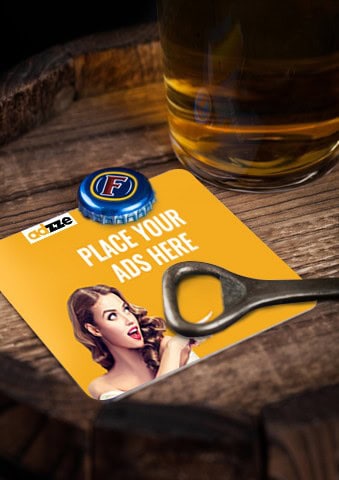 Bar coaster - Creative Advertisement Ideas