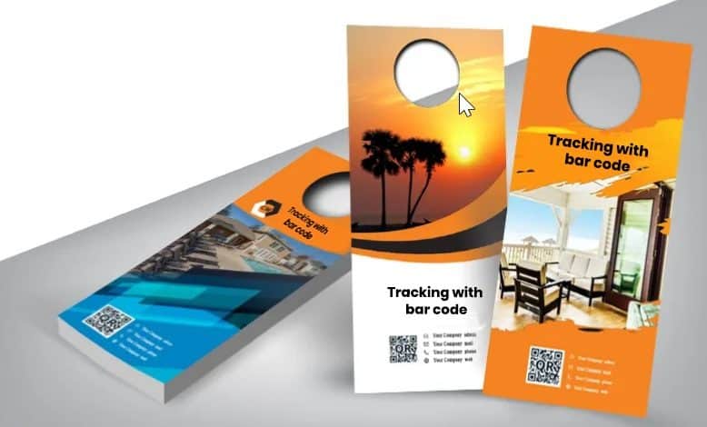 QR Code Marketing - door hanger flyers