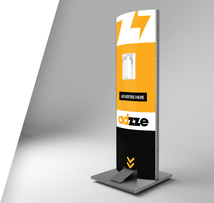 Advertising on Sanitizing Stations
